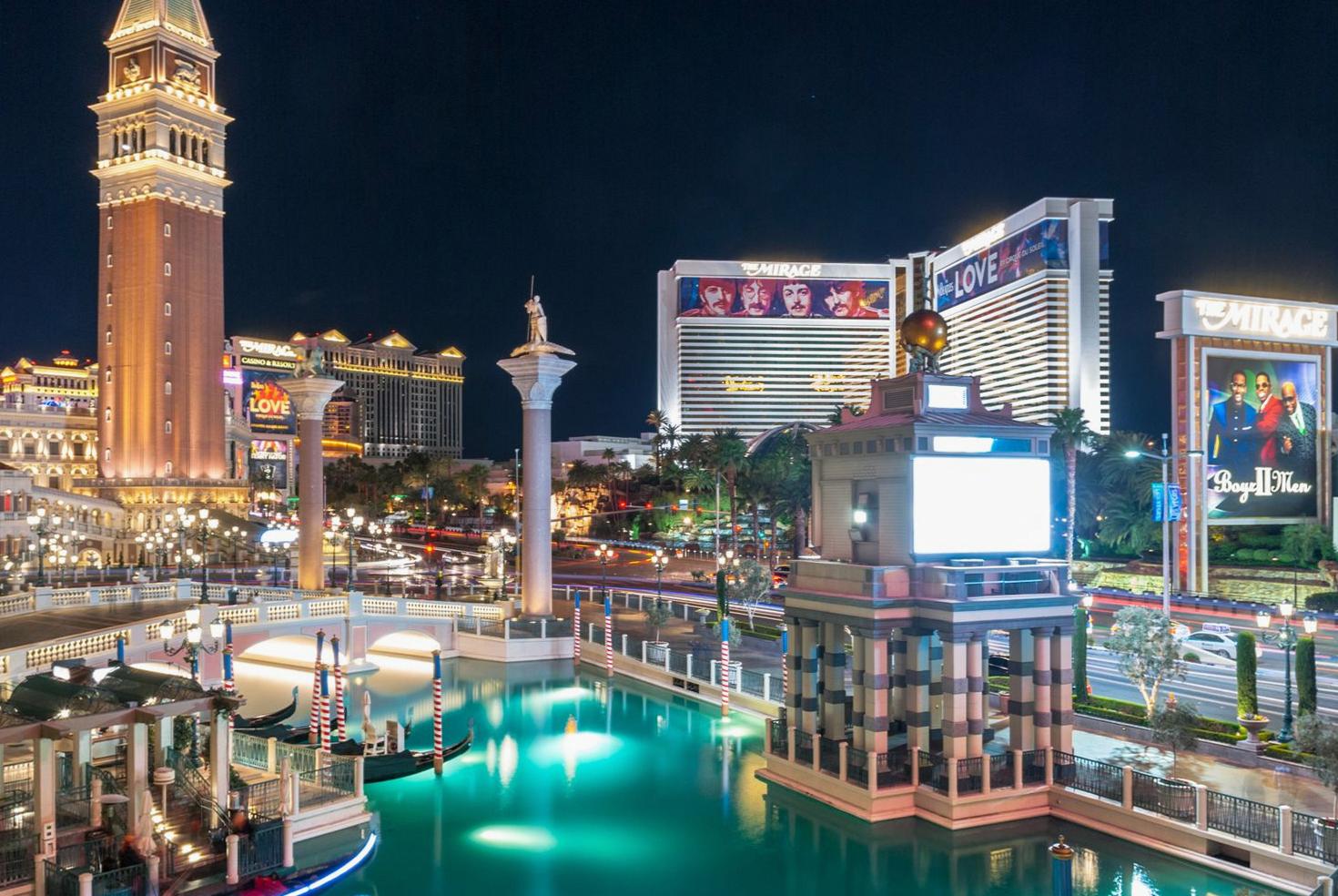 Vegas Night Reflection